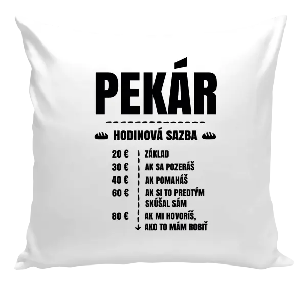Vankúš Hodinová sazba - pekár