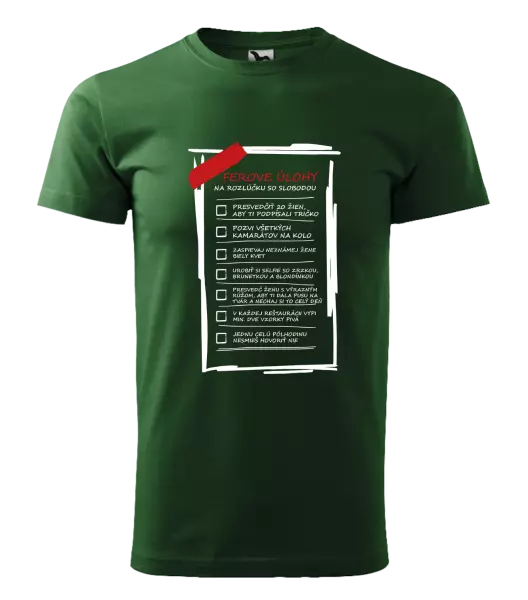Pánske tričko Úlohy na rozlúčku