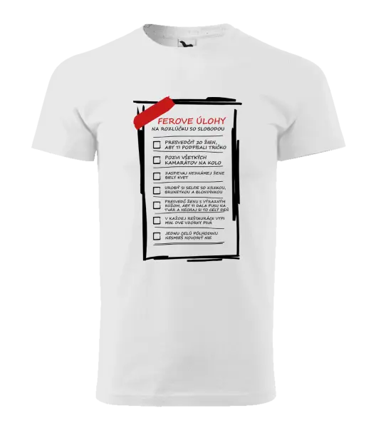 Pánske tričko Úlohy na rozlúčku