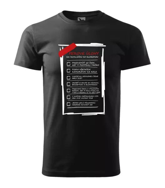 Pánske tričko Úlohy na rozlúčku