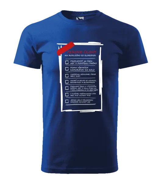 Pánske tričko Úlohy na rozlúčku