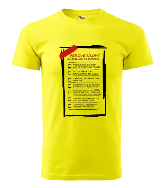 Pánske tričko Úlohy na rozlúčku