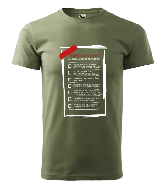 Pánske tričko Úlohy na rozlúčku