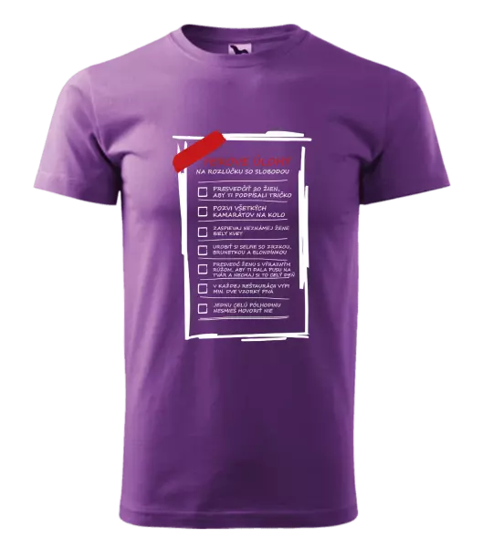 Pánske tričko Úlohy na rozlúčku