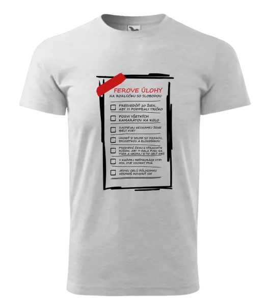 Pánske tričko Úlohy na rozlúčku
