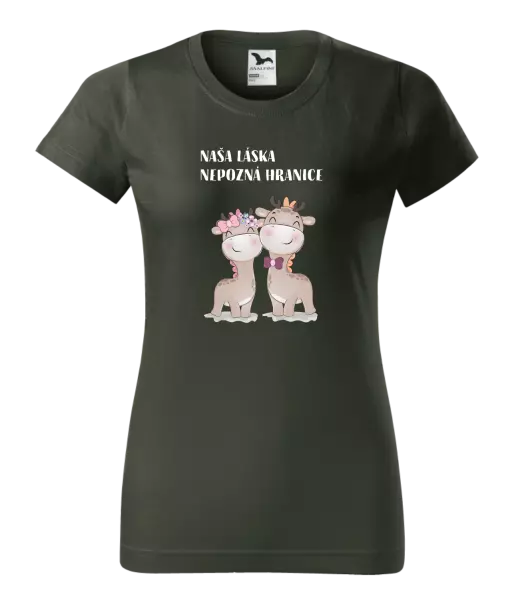 Dámske tričko Naša láska nepozná hranice