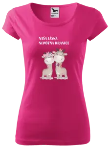 Dámske tričko Naša láska nepozná hranice