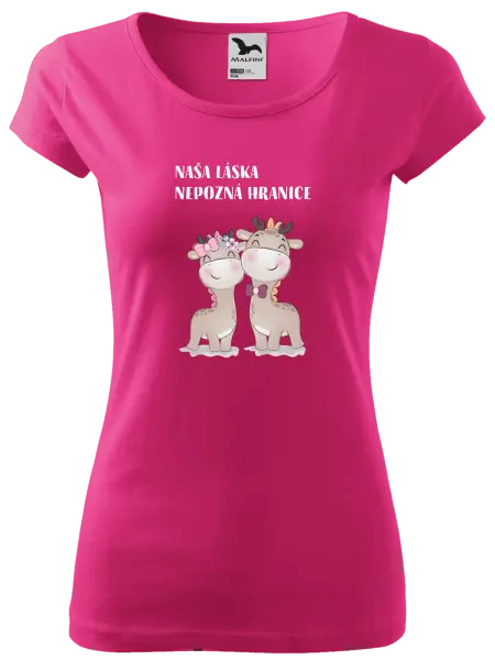 Dámske tričko Naša láska nepozná hranice