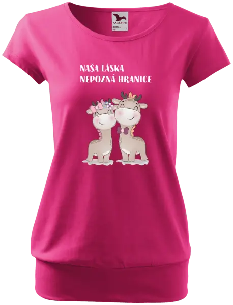 Dámske tričko Naša láska nepozná hranice