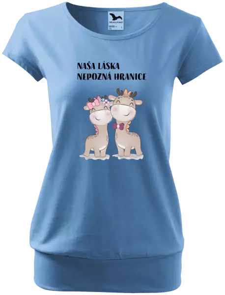 Dámske tričko Naša láska nepozná hranice