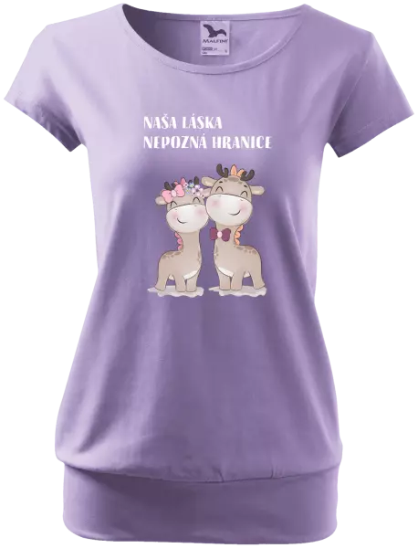 Dámske tričko Naša láska nepozná hranice