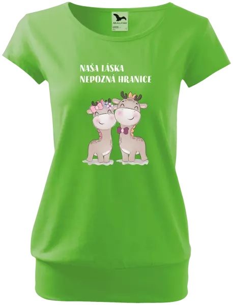 Dámske tričko Naša láska nepozná hranice