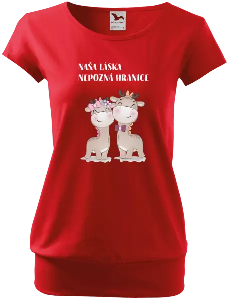 Dámske tričko Naša láska nepozná hranice