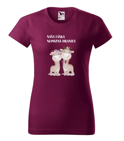 Dámske tričko Naša láska nepozná hranice