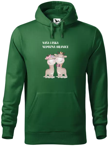 Pánska mikina Naša láska nepozná hranice