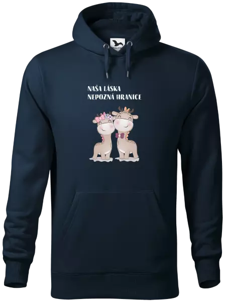 Pánska mikina Naša láska nepozná hranice