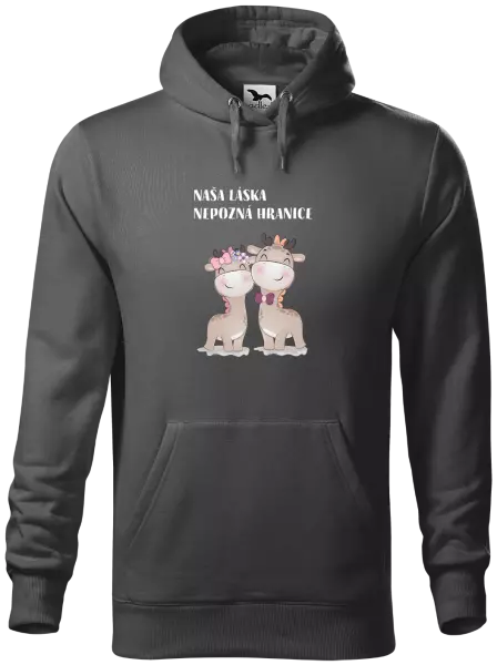 Pánska mikina Naša láska nepozná hranice
