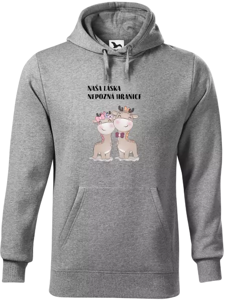 Pánska mikina Naša láska nepozná hranice