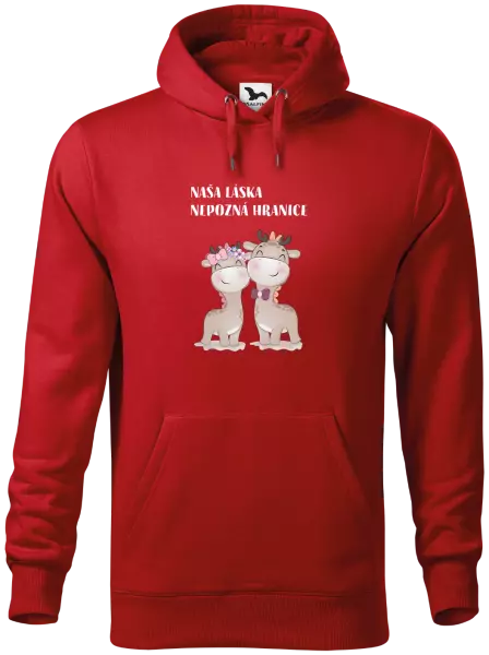 Pánska mikina Naša láska nepozná hranice