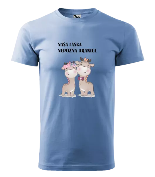 Pánske tričko Naša láska nepozná hranice