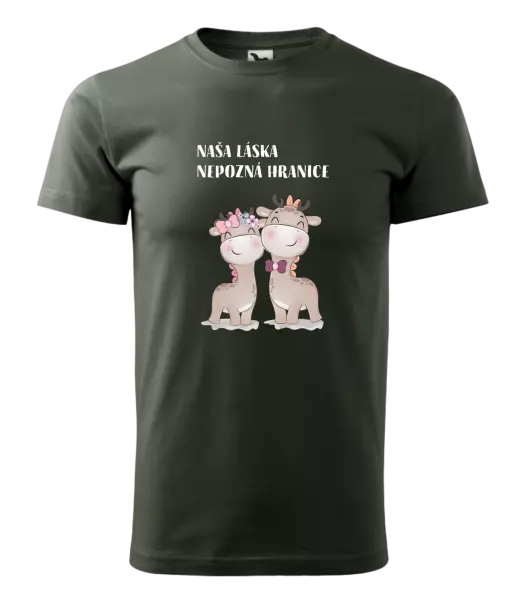 Pánske tričko Naša láska nepozná hranice
