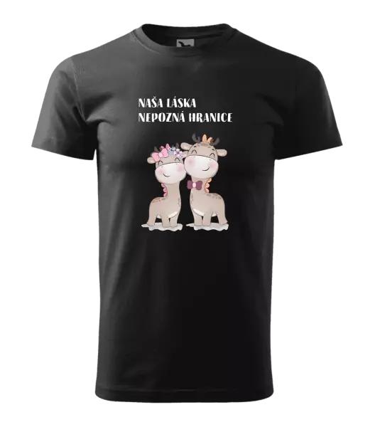 Pánske tričko Naša láska nepozná hranice