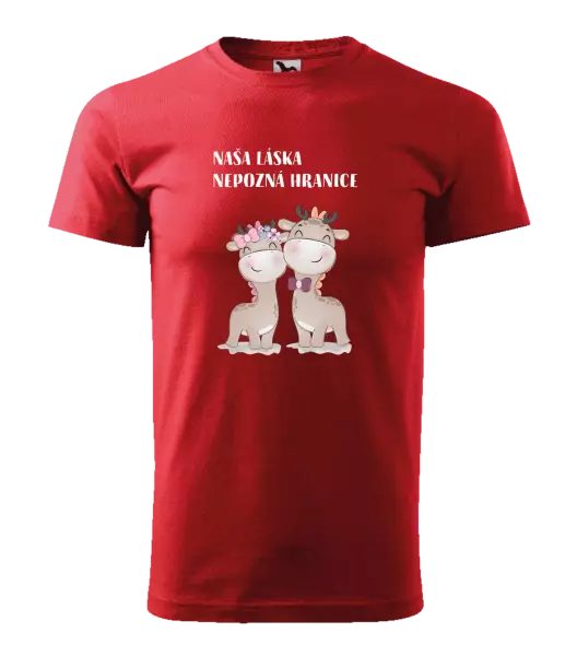 Pánske tričko Naša láska nepozná hranice