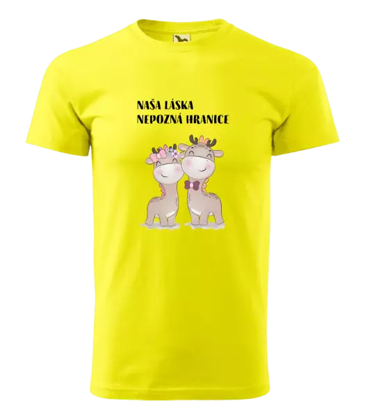Pánske tričko Naša láska nepozná hranice