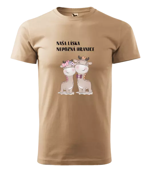 Pánske tričko Naša láska nepozná hranice