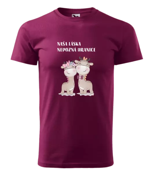 Pánske tričko Naša láska nepozná hranice