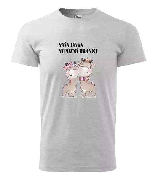 Pánske tričko Naša láska nepozná hranice