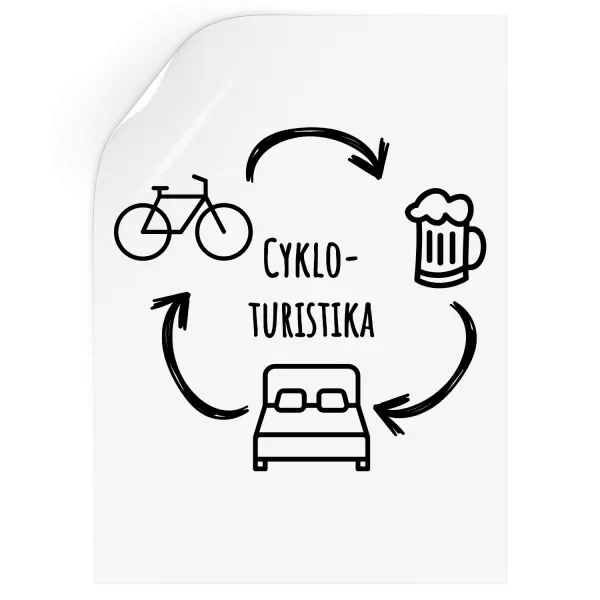 Samolepka Cykloturistika