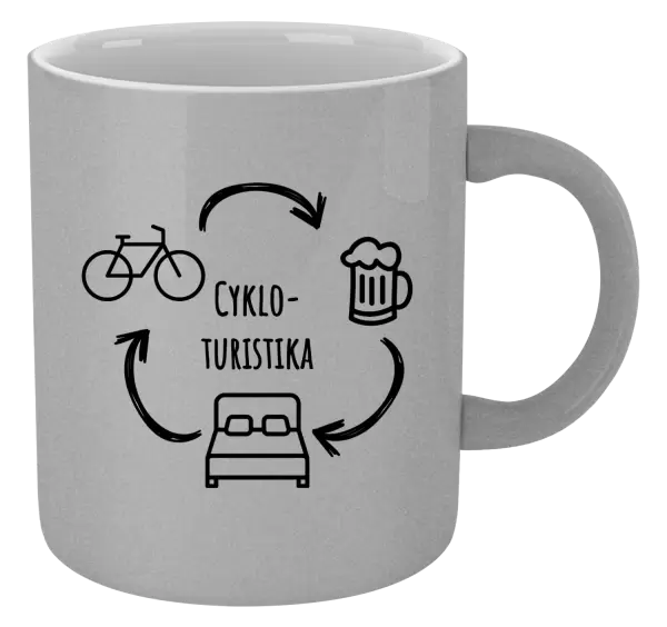 Metalický hrnek Cykloturistika