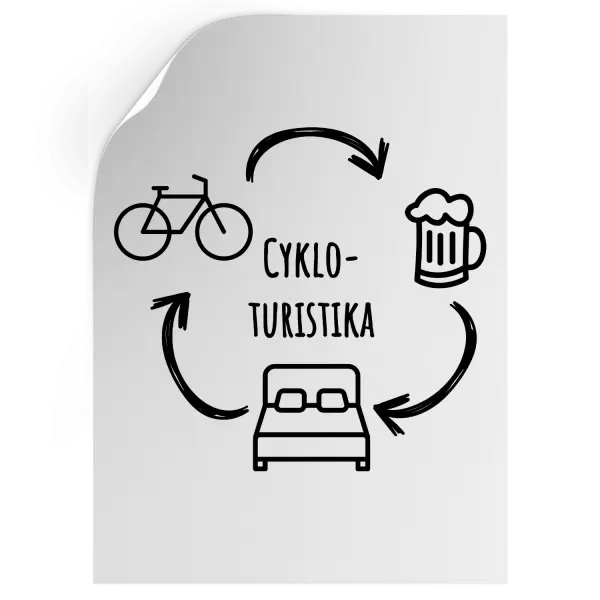 Samolepka Cykloturistika