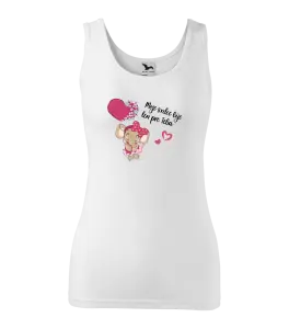 Dámske tielko Moje srdce bije len pre teba s menom