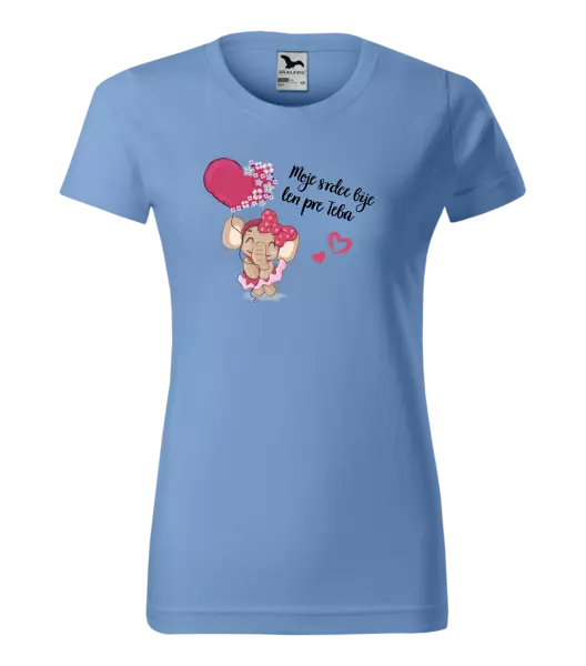 Dámske tričko Moje srdce bije len pre teba s menom