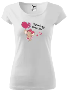 Dámske tričko Moje srdce bije len pre teba s menom