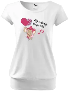 Dámske tričko Moje srdce bije len pre teba s menom