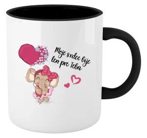 Hrnček  Moje srdce bije len pre teba s menom