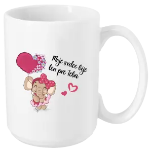 Hrnček Moje srdce bije len pre teba s menom