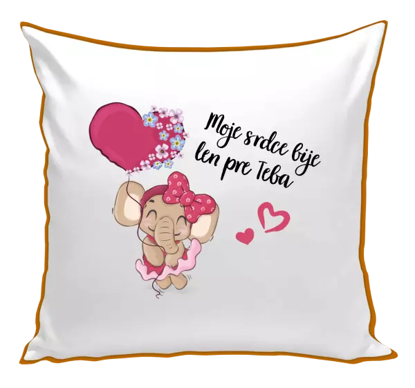Vankúš Moje srdce bije len pre teba s menom
