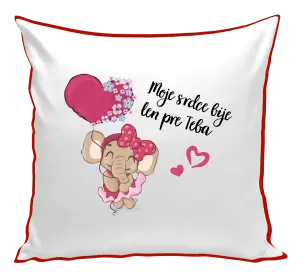 Vankúš Moje srdce bije len pre teba s menom