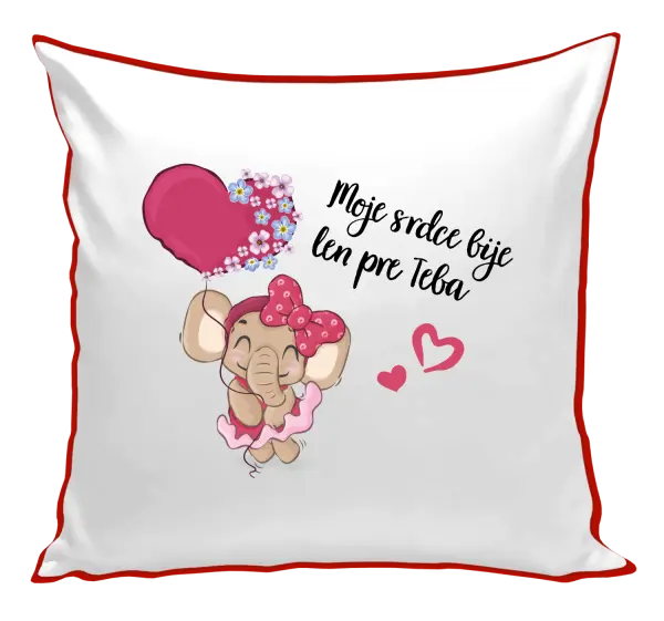 Vankúš Moje srdce bije len pre teba s menom