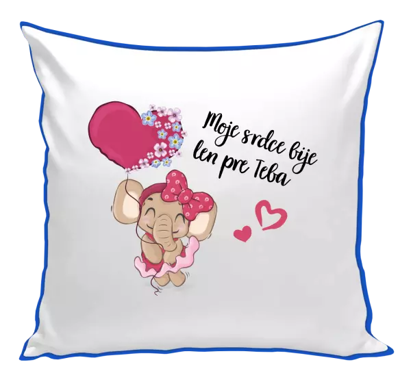 Vankúš Moje srdce bije len pre teba s menom