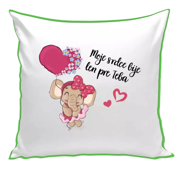 Vankúš Moje srdce bije len pre teba s menom