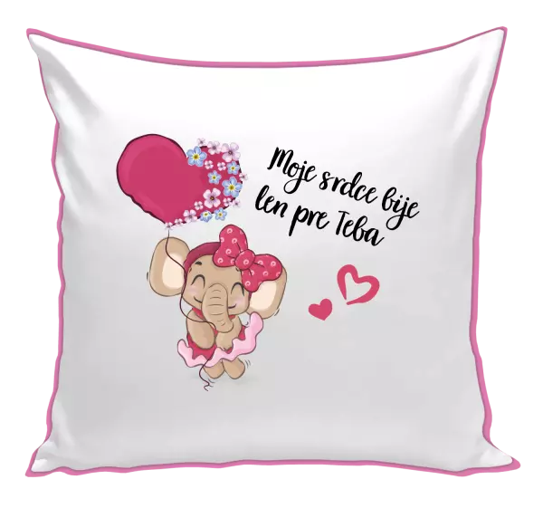 Vankúš Moje srdce bije len pre teba s menom