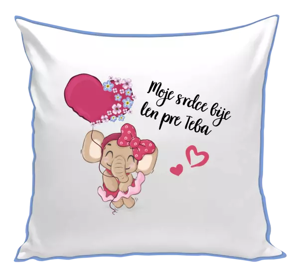 Vankúš Moje srdce bije len pre teba s menom