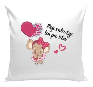 Vankúš Moje srdce bije len pre teba s menom