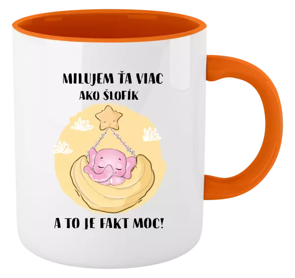 Hrnček  Milujem ťa viac ako šlofík