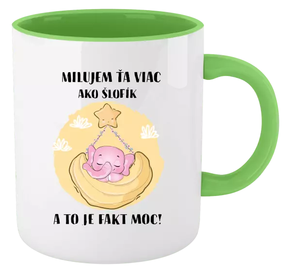 Hrnček  Milujem ťa viac ako šlofík